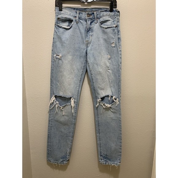 American Eagle Outfitters Other - American Eagle Slim Straight Jeans Men’s Size 28x32 Blue Distressed 100% Cotton